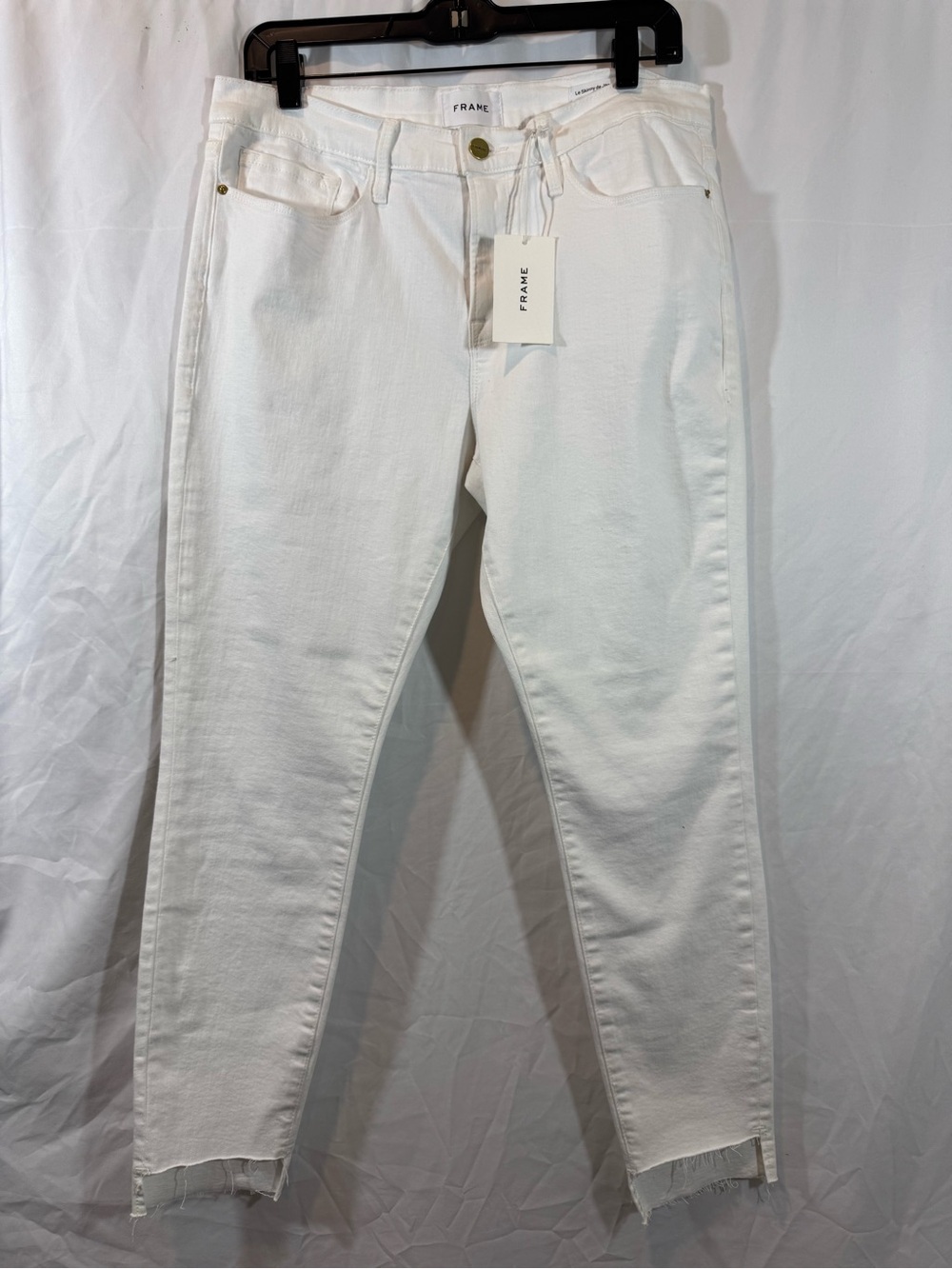 FRAME White High-Rise Slim‎ Jeans 32